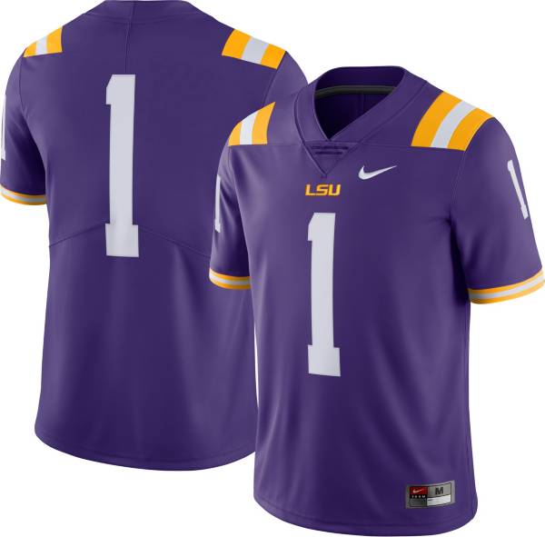 Nike Men's LSU Tigers #1 Purple Dri-FIT Limited Football Jersey product image
