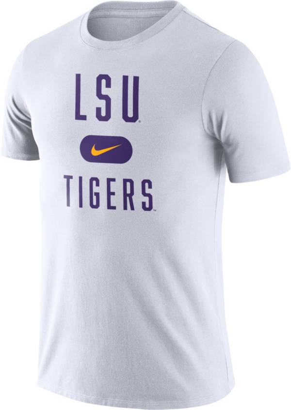 Nike Men's LSU Tigers Basketball Team Arch White T-Shirt product image