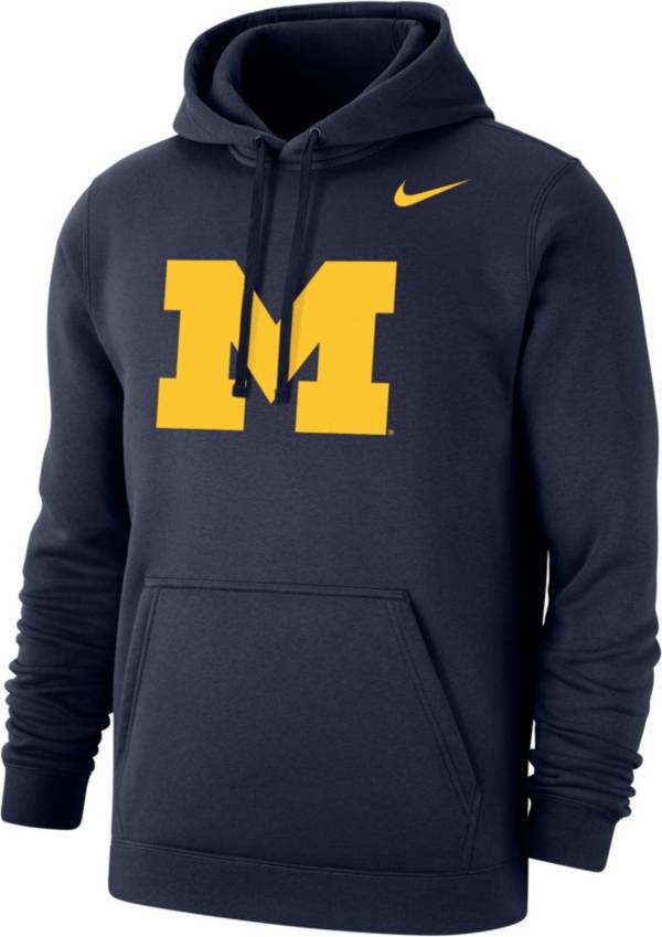 Nike Men's Michigan Wolverines Blue Club Fleece Pullover Hoodie