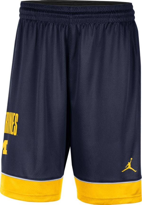 Jordan Men's Michigan Wolverines Blue Dri-FIT Basketball Shorts