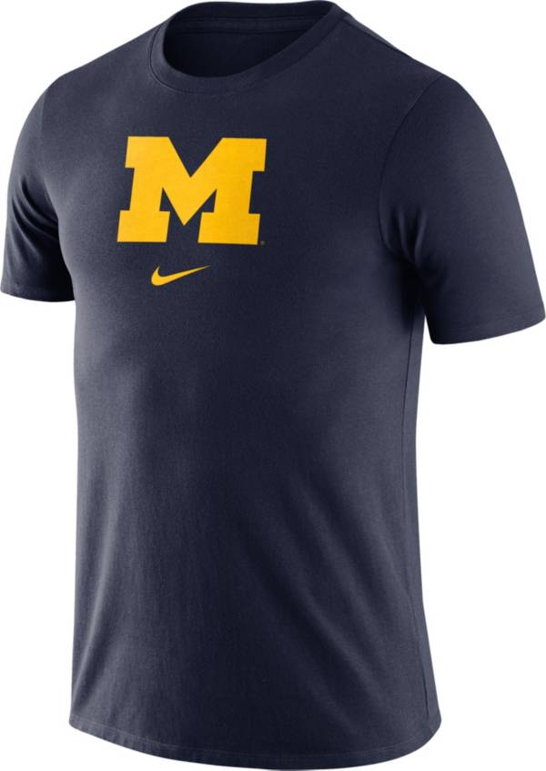 Nike Men's Michigan Wolverines Blue Essential Logo T-Shirt product image