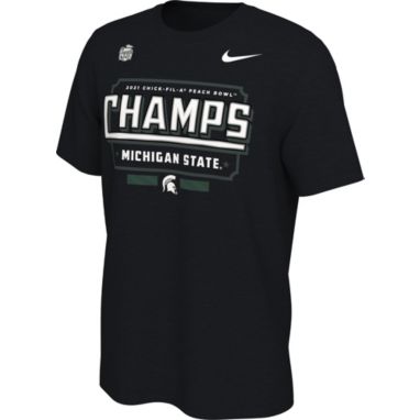 sorry, Nike Men's 2021 Chick-fil-A Peach Bowl Champions Michigan State Spartans Locker Room T-Shirt is currently out of stock