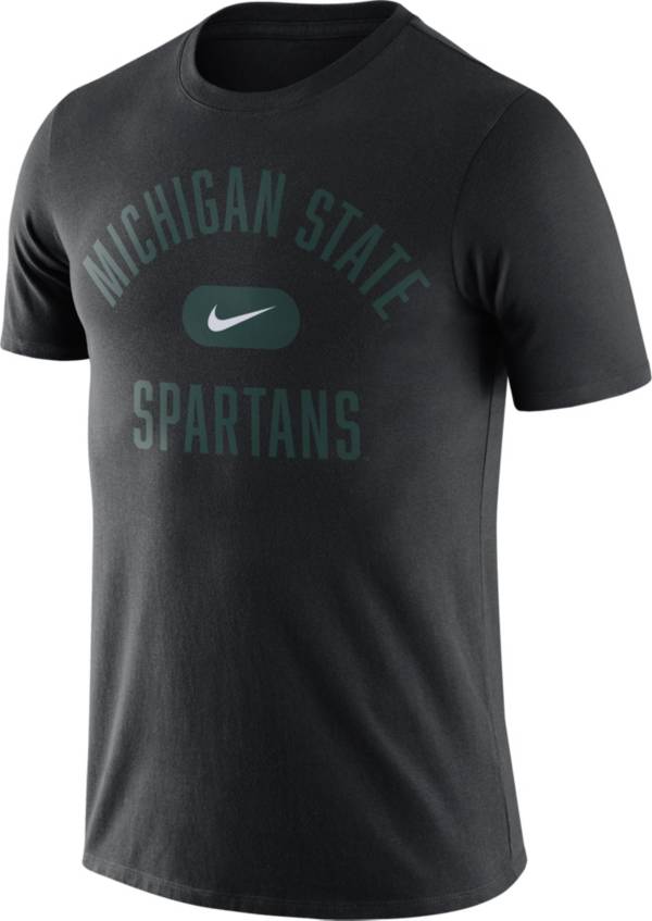 Nike Men's Michigan State Spartans Basketball Team Arch Black T-Shirt ...