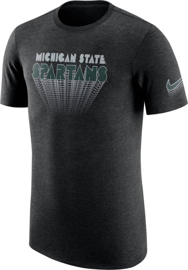 Nike Men's Michigan State Spartans Black Tri-Blend T-Shirt product image