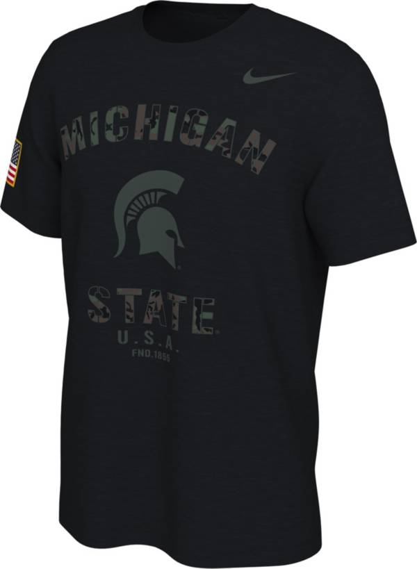 Nike Men's Michigan State Spartans Veterans Day Black T-Shirt product image