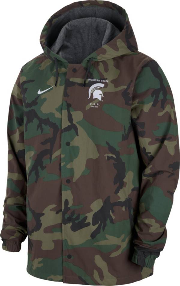 Nike Men's Michigan State Spartans Camo Military Appreciation Lightweight Jacket