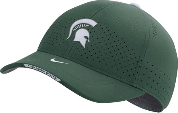 Nike Men's Michigan State Spartans Green AeroBill Swoosh Flex Classic99 Football Sideline Hat