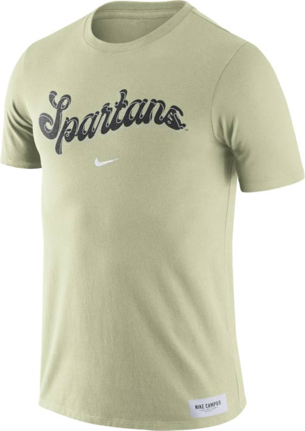 Nike Men's Michigan State Spartans Pastel Green Dri-FIT Tri-Blend T-Shirt product image