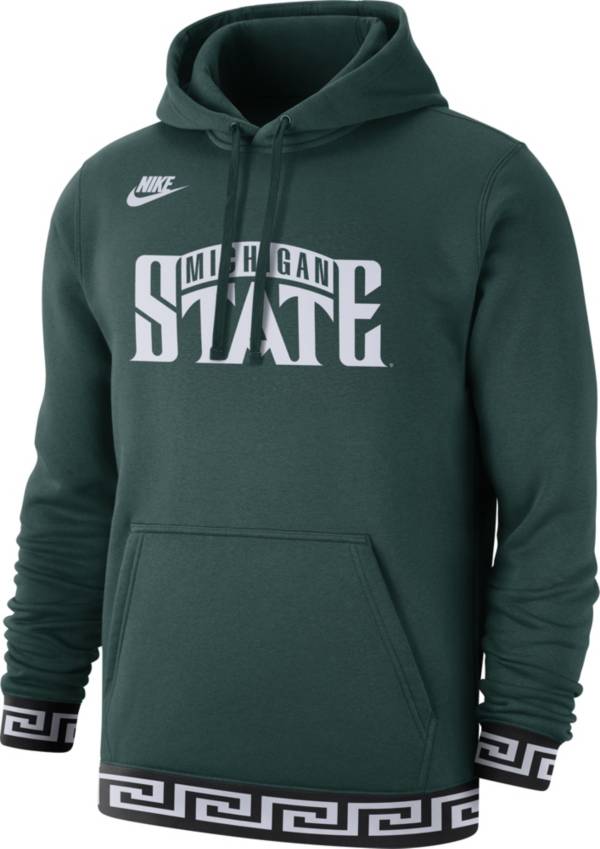 Nike Men's Michigan State Spartans Green Retro Fleece Pullover Hoodie product image
