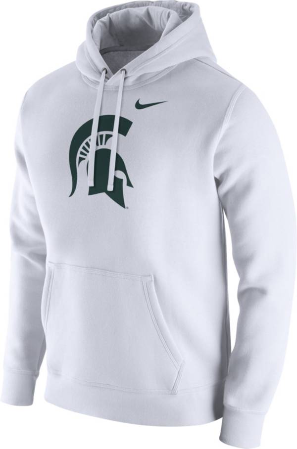 Nike Men s Michigan State Spartans Club Fleece Pullover White