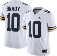 Jordan Men's Michigan Wolverines Tom Brady #10 Blue Dri-FIT Limited  Football Jersey