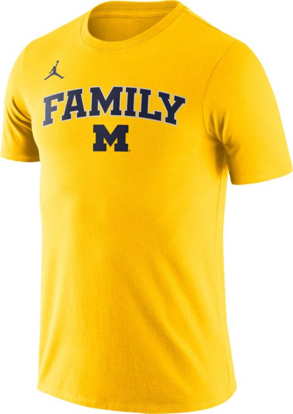 Jordan Men's Michigan Wolverines Maize Family T-Shirt