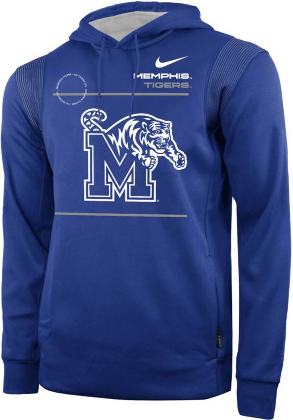 Nike Men's Memphis Tigers Blue Therma Performance Pullover Hoodie