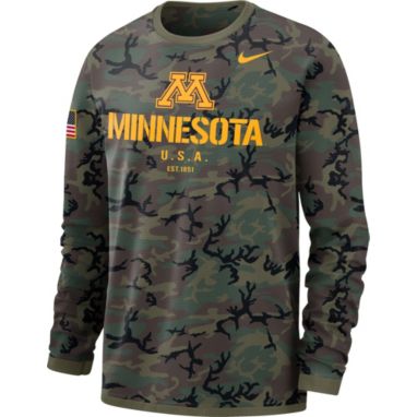 sorry, Nike Men's Minnesota Golden Gophers Camo Military Appreciation Long Sleeve T-Shirt is currently out of stock
