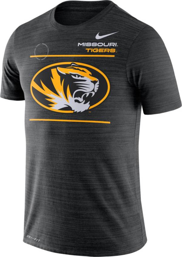 Nike Men's Missouri Tigers Dri-FIT Velocity Football Sideline Black T-Shirt product image