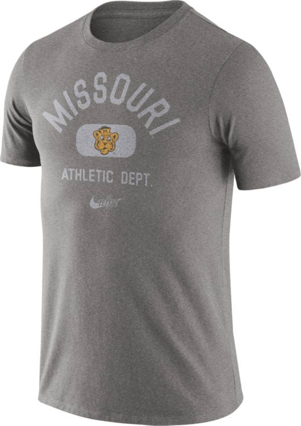 Nike Men's Missouri Tigers Grey Tri-Blend Old School Arch T-Shirt