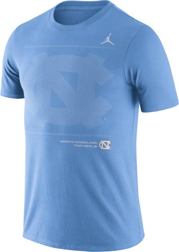 Jordan Men's North Carolina Tar Heels Carolina Blue Dri-FIT Cotton Football Team Issue T-Shirt