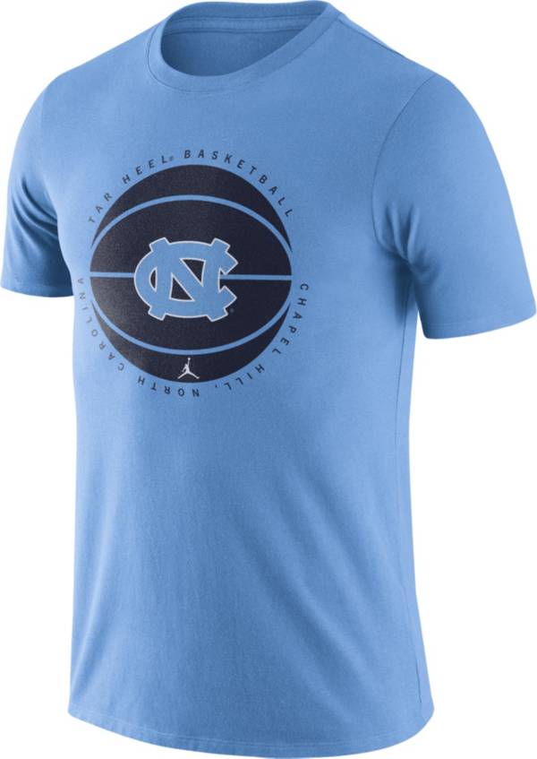 Jordan Men's North Carolina Tar Heels Carolina Blue Team Issue Basketball T-Shirt