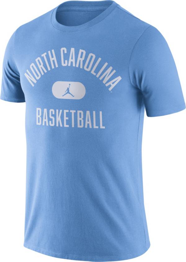 Jordan Men's North Carolina Tar Heels Carolina Blue Basketball Team Arch T-Shirt