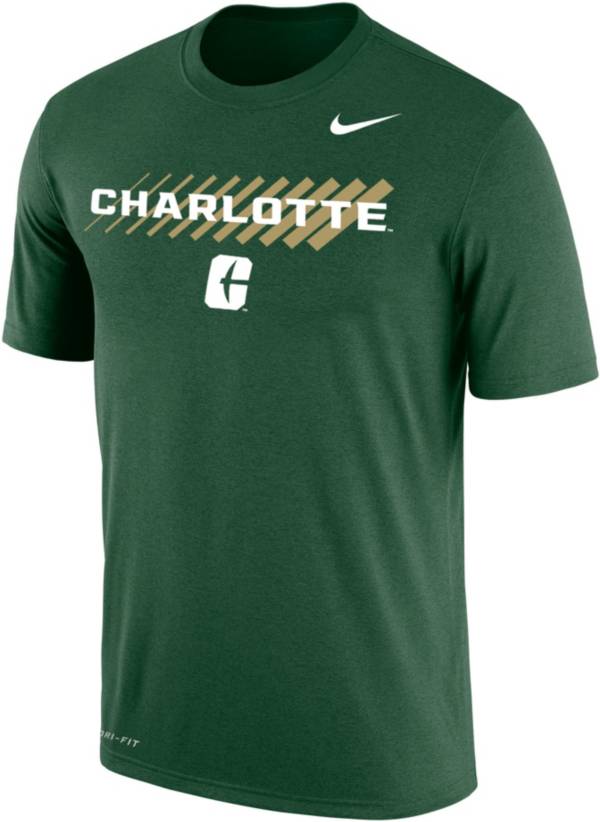 Nike Men's Charlotte 49ers Green Dri-FIT Cotton T-Shirt