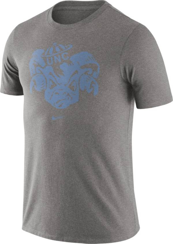 Nike Men's North Carolina Tar Heels Grey Retro Logo T-Shirt