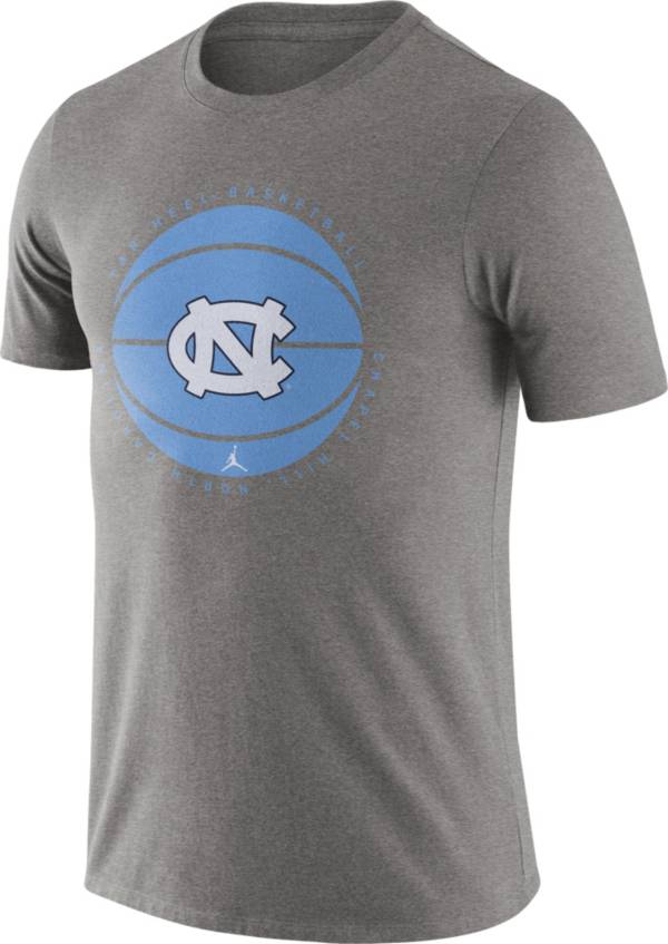 Jordan Men's North Carolina Tar Heels Grey Team Issue Basketball T-Shirt