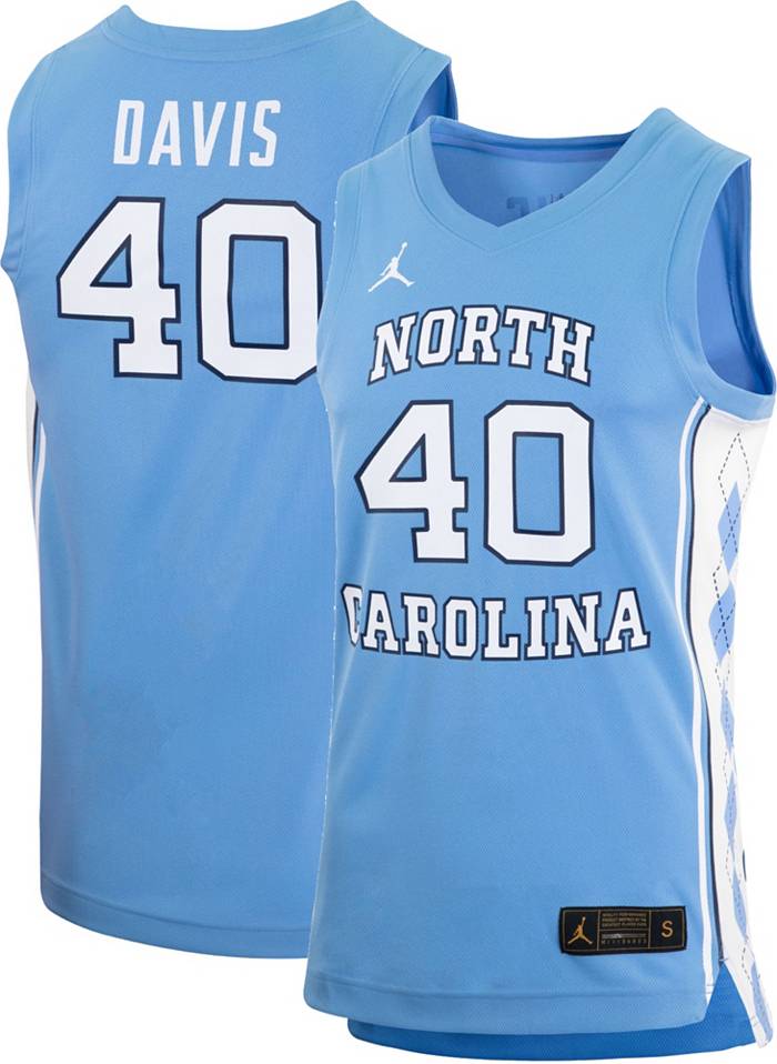 Men's Jordan Brand Hubert Davis #40 Carolina Blue North Carolina Tar Heels  Replica Basketball Player Jersey