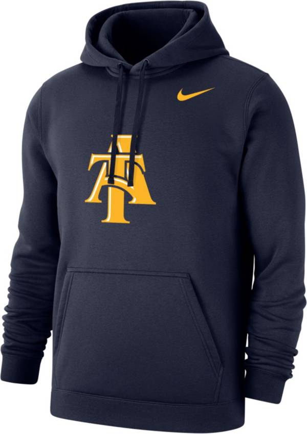 Nike Men's North Carolina A&T Aggies Aggie Blue Club Fleece Pullover Hoodie