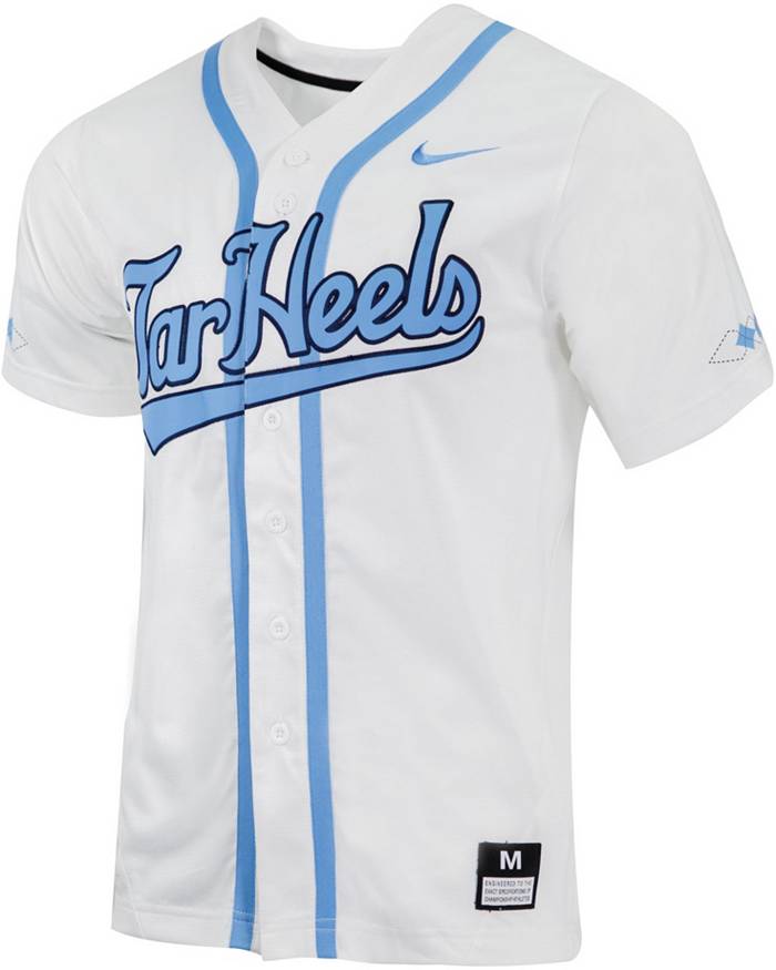 Nike Men's North Carolina Tar Heels Dri-FIT Replica Baseball White Jersey