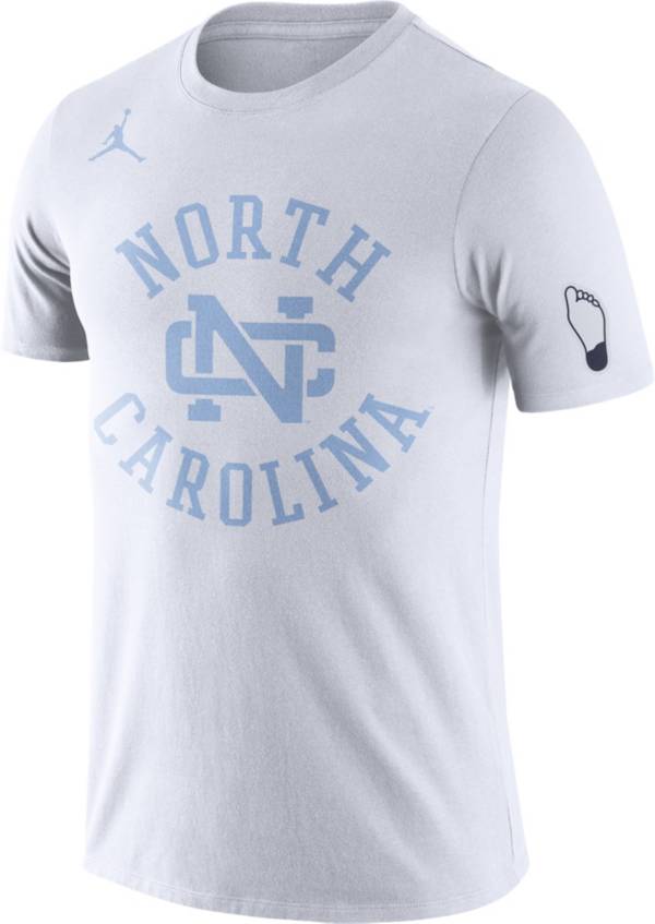 Jordan Men's North Carolina Tar Heels Retro Cotton White T-Shirt