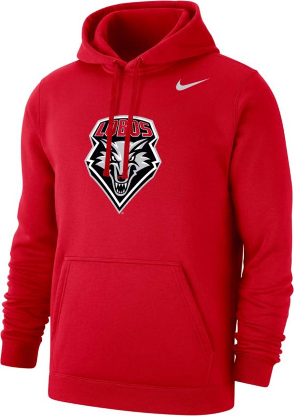 Nike Men's New Mexico Lobos Cherry Club Fleece Pullover Hoodie