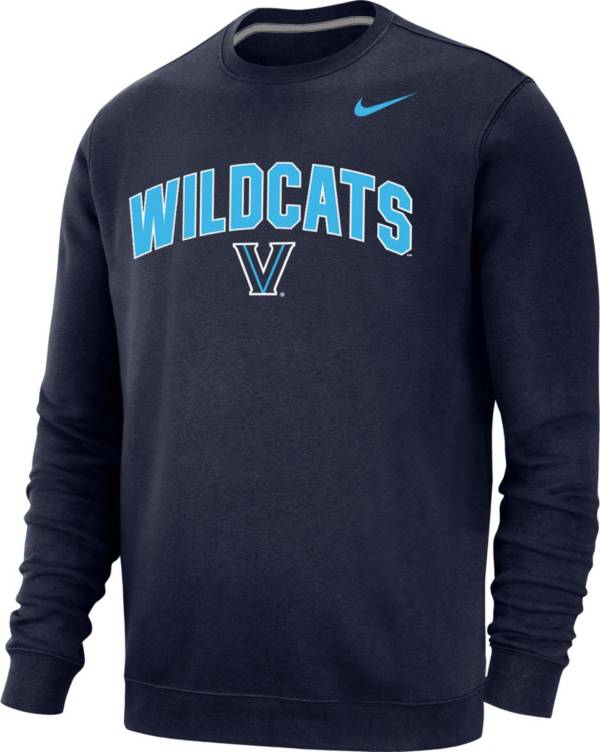 Nike Men's Villanova Wildcats Navy Club Fleece Crew Neck Sweatshirt