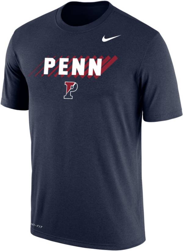 Nike Men's University of Pennsylvania Quakers Blue Dri-FIT Cotton T-Shirt