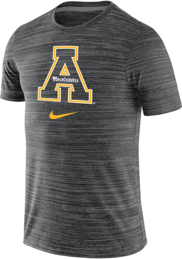 Nike Men's Appalachian State Mountaineers Velocity Legend Heathered Black T-Shirt