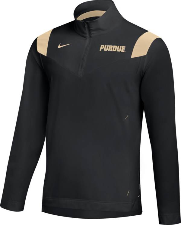 Nike Men's Purdue Boilermakers Football Sideline Coach Lightweight Black Jacket