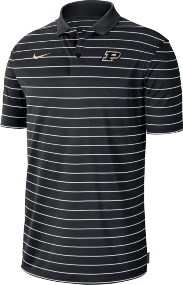 Nike Men's Purdue Boilermakers Black Football Sideline Victory Dri-FIT Polo product image