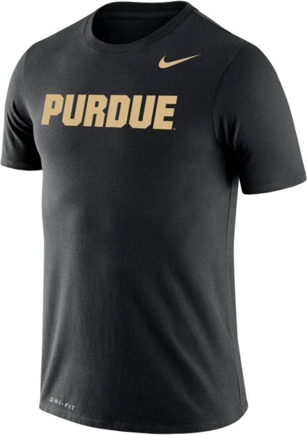 Nike Men's Purdue Boilermakers Dri-FIT Legend Wordmark Black T-Shirt