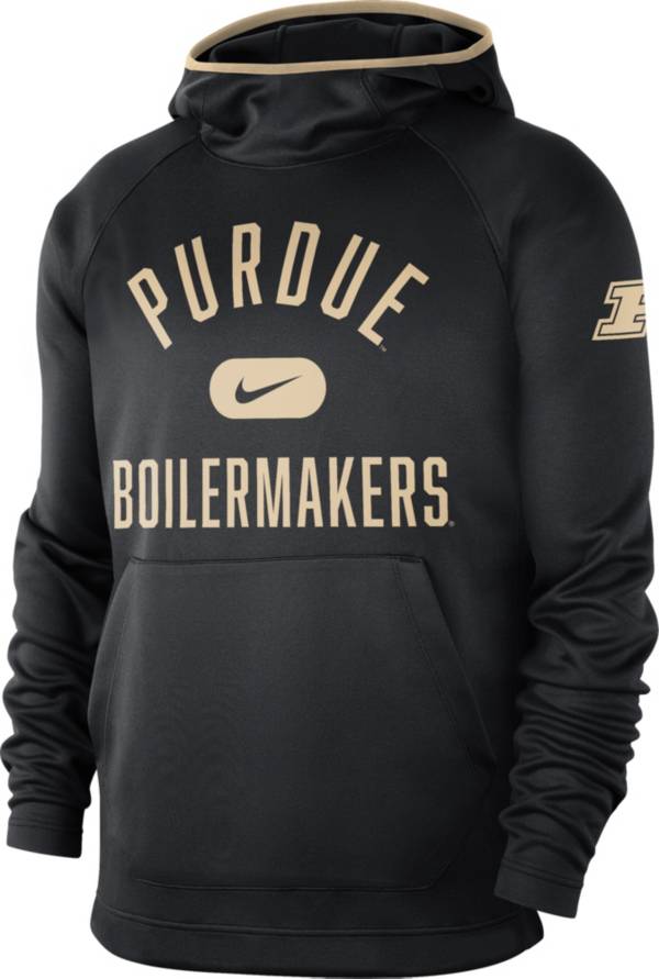 Nike Men's Purdue Boilermakers Black Spotlight Basketball Pullover Hoodie