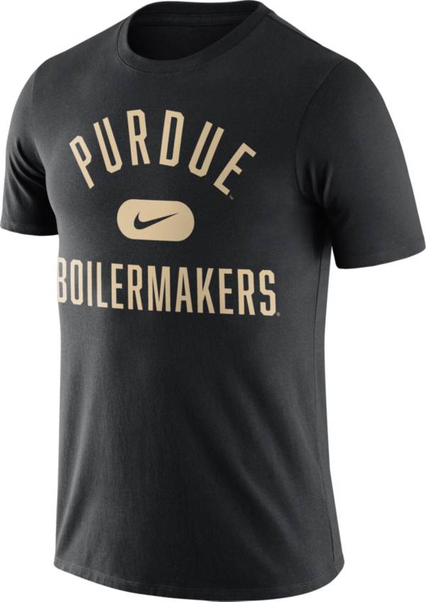 Nike Men's Purdue Boilermakers Basketball Team Arch Black T-Shirt