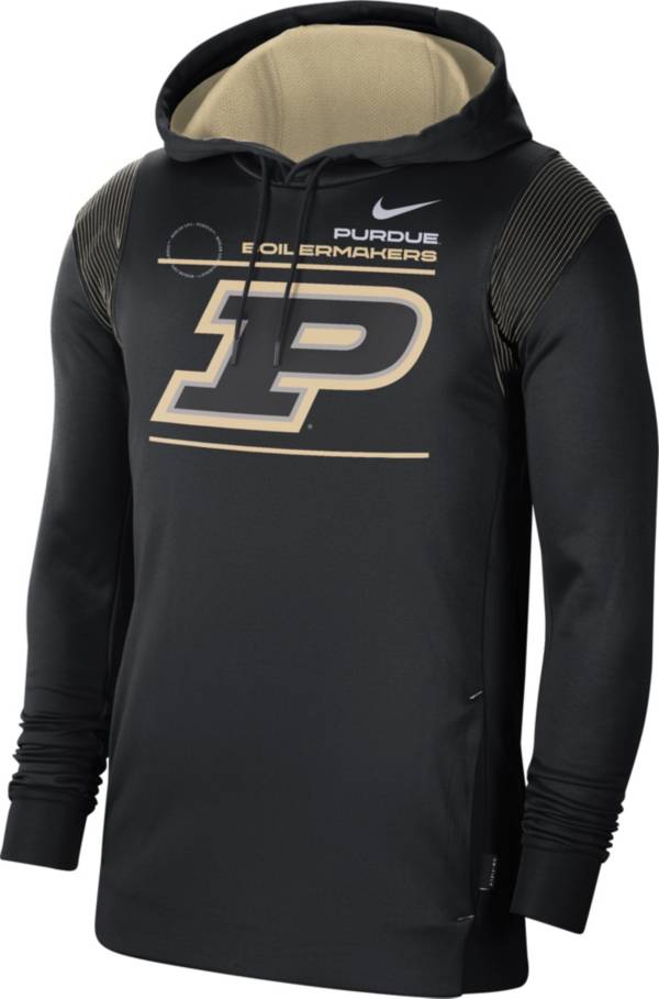 Nike Men's Purdue Boilermakers Therma Performance Pullover Black Hoodie