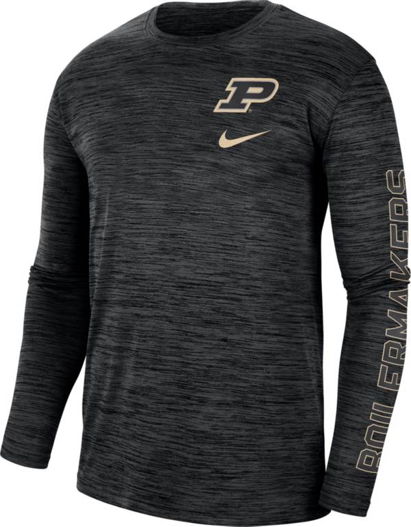 Nike Men's Purdue Boilermakers Black Dri-FIT Velocity Graphic Long Sleeve T-Shirt product image