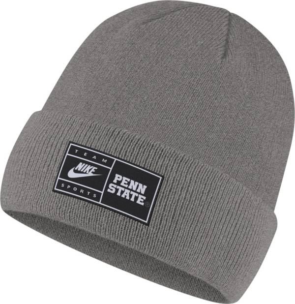 Nike Men's Penn State Nittany Lions Grey Cuffed Knit Beanie