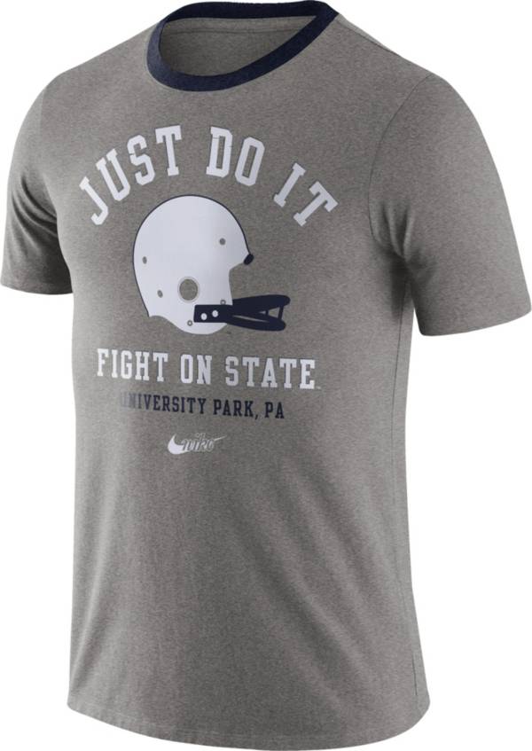 Nike Men's Penn State Nittany Lions Grey Dri-FIT Vault Helmet Logo T-Shirt product image