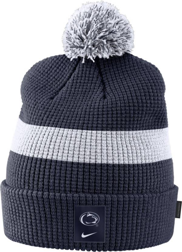 Nike Men's Penn State Nittany Lions Blue Football Sideline Pom Beanie