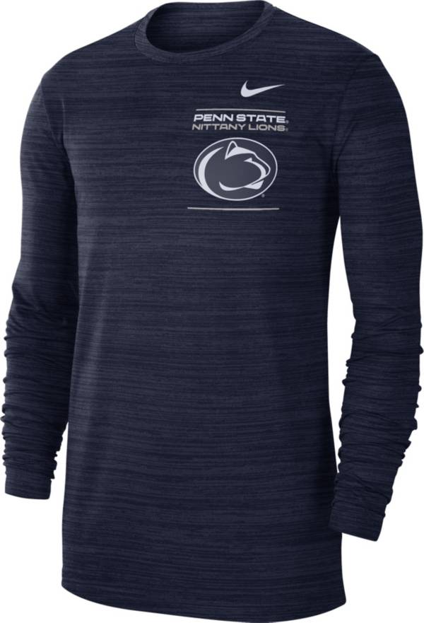 Nike Men's Penn State Nittany Lions Blue Dri-FIT Velocity Football Sideline Long Sleeve T-Shirt product image