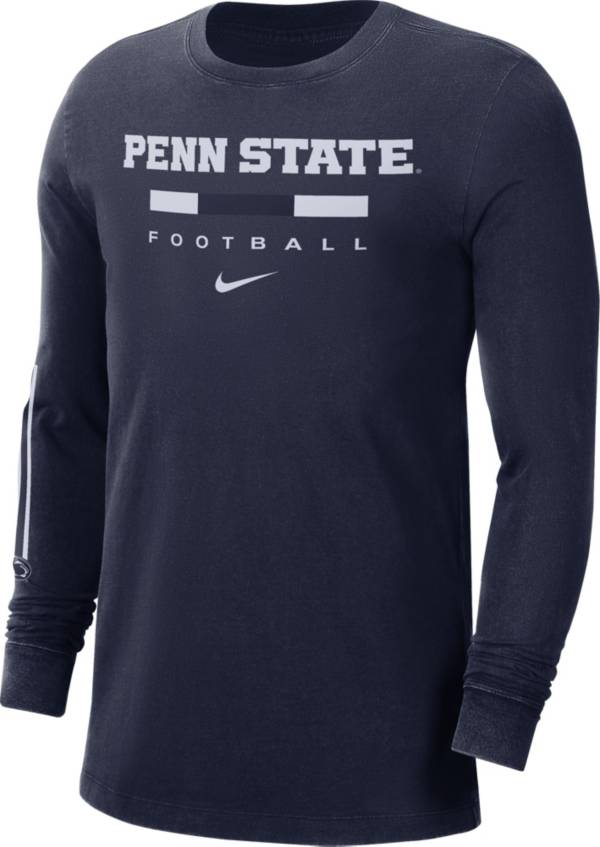Nike Men's Penn State Nittany Lions Blue Football Wordmark Long Sleeve T-Shirt product image