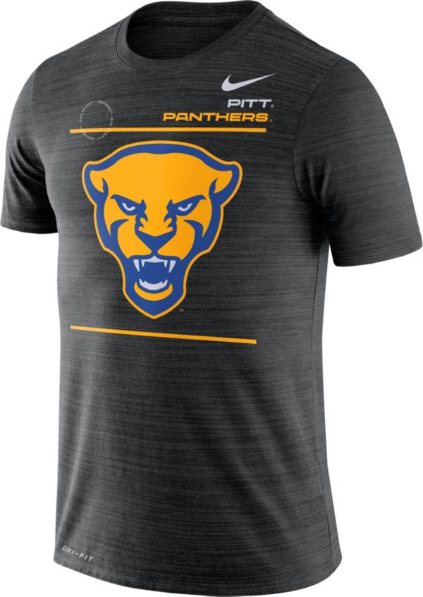 Nike Men's Pitt Panthers Dri-FIT Velocity Football Sideline Black T-Shirt