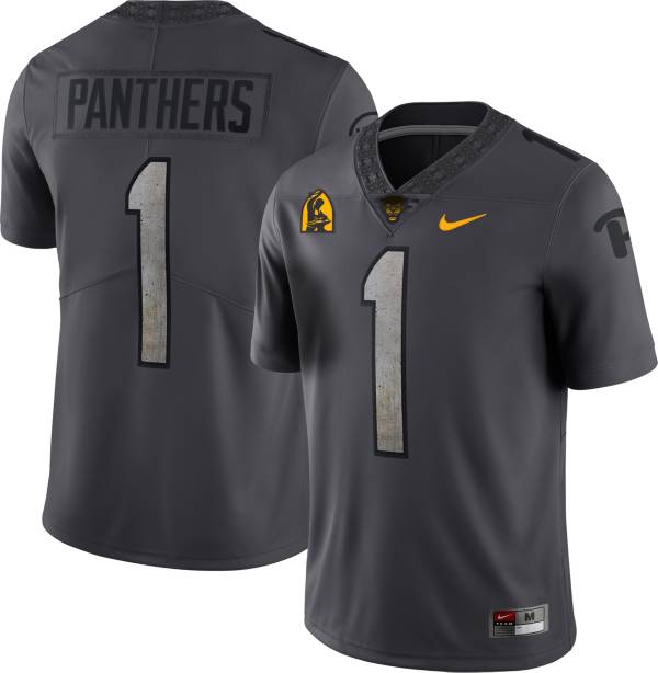 Nike Men's Pitt Panthers #1 Steel Grey Alternate Dri-FIT Limited Football Jersey product image