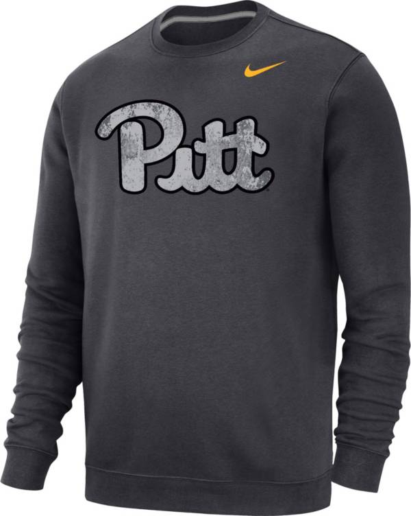 Nike Men's Pitt Panthers Grey Steel City Club Fleece Crew Neck Sweatshirt product image