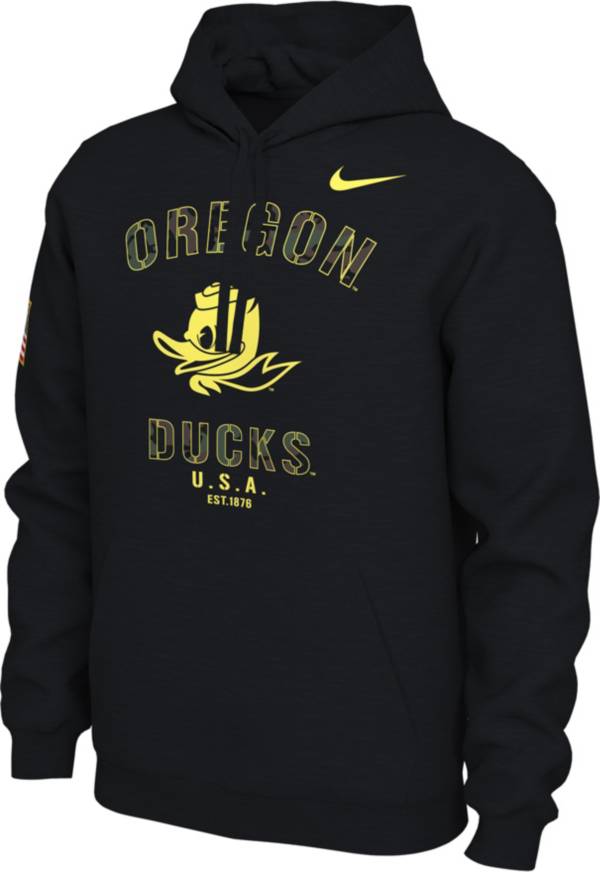 Nike Men's Oregon Ducks Veterans Day Black Pullover Hoodie